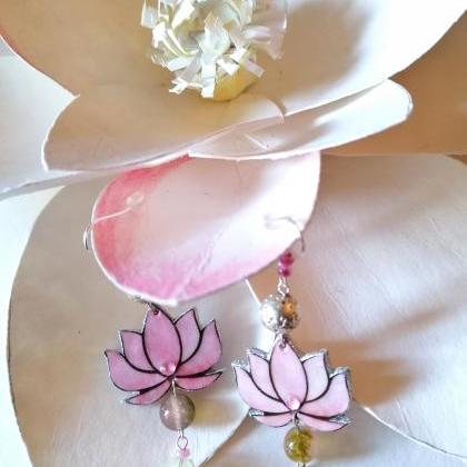 Lotus flowers earrings