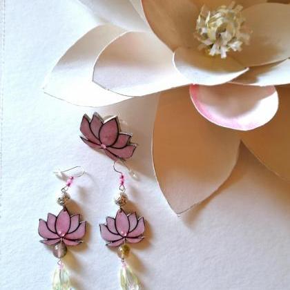 Lotus flowers earrings