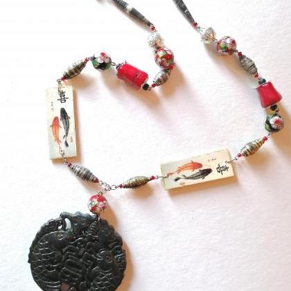Orientalia Necklace With Fish
