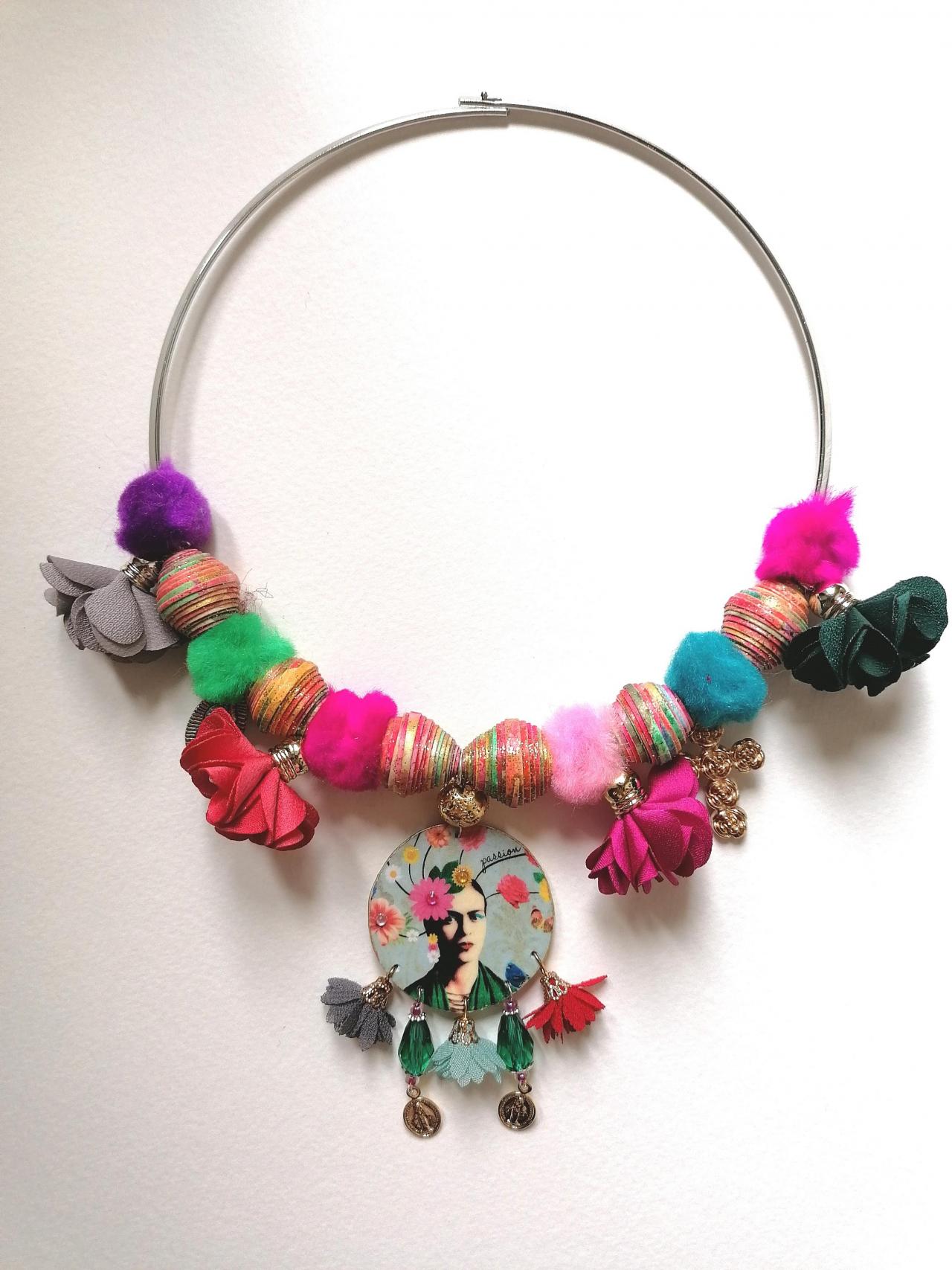 Frida Boutique Capsule Collection - "frida Flower" Rigid Necklace