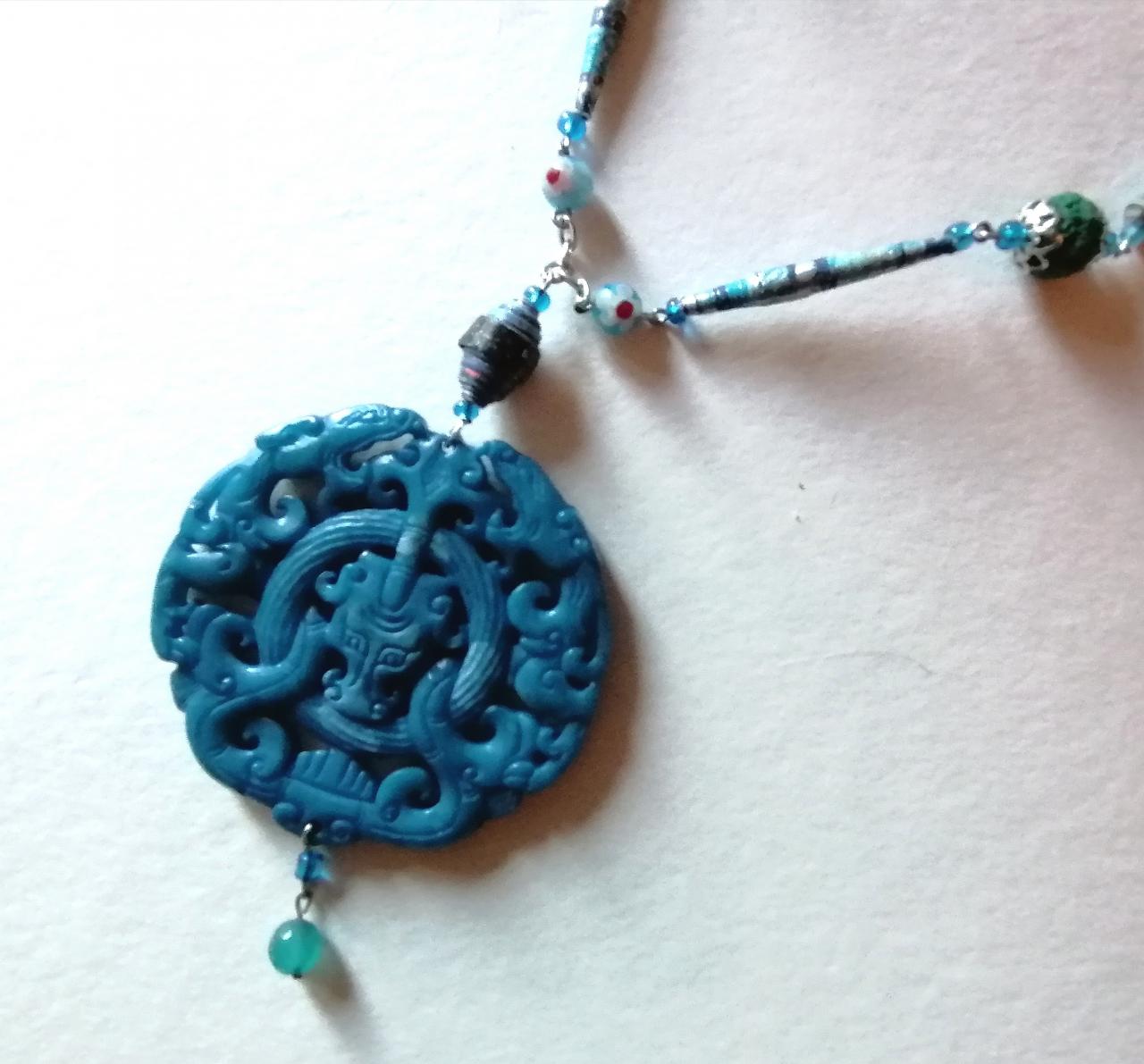 Scented Jewels, Klein Blue "orientalia" Necklace